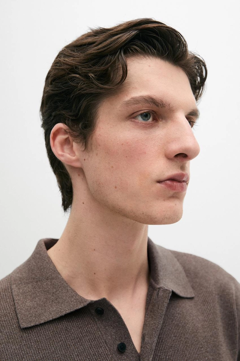 Поло из хлопкового трикотажа с пуговицами