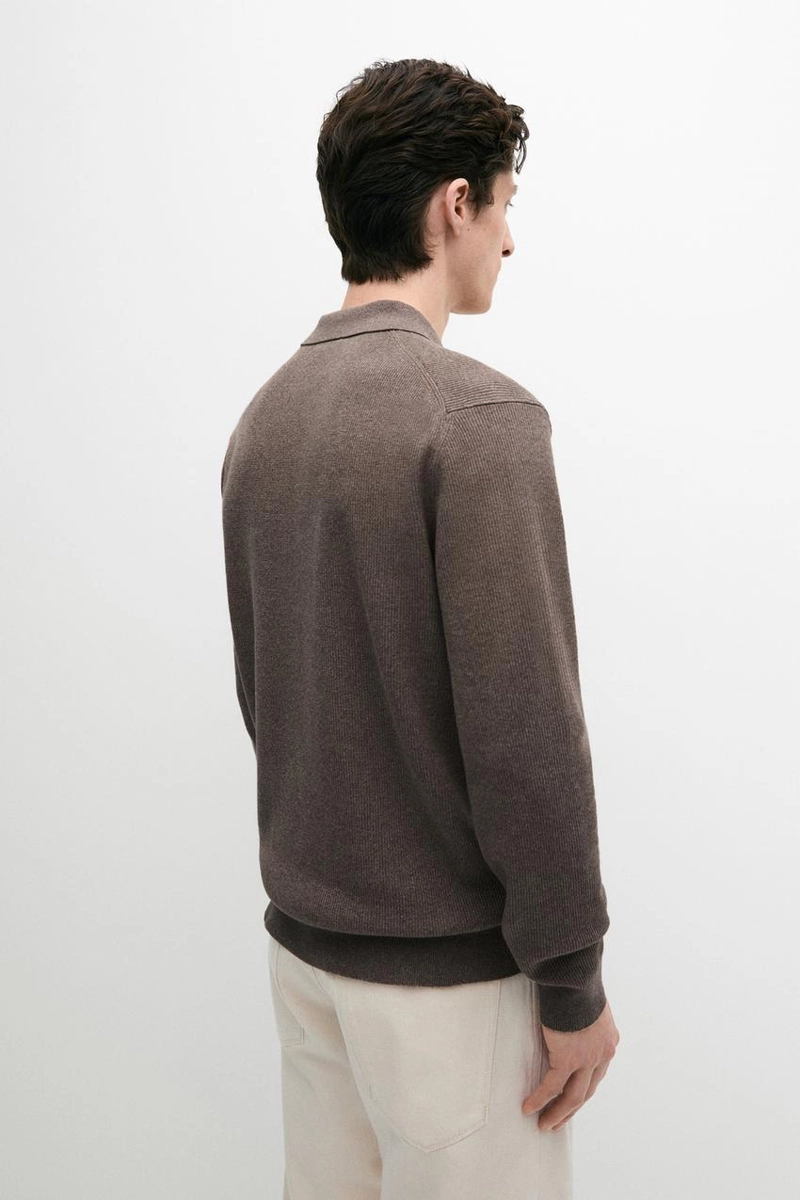 Поло из хлопкового трикотажа с пуговицами