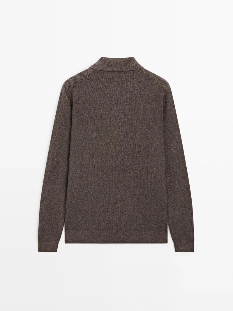 Поло из хлопкового трикотажа с пуговицами