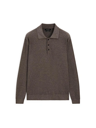 Поло из хлопкового трикотажа с пуговицами- Заказать в России