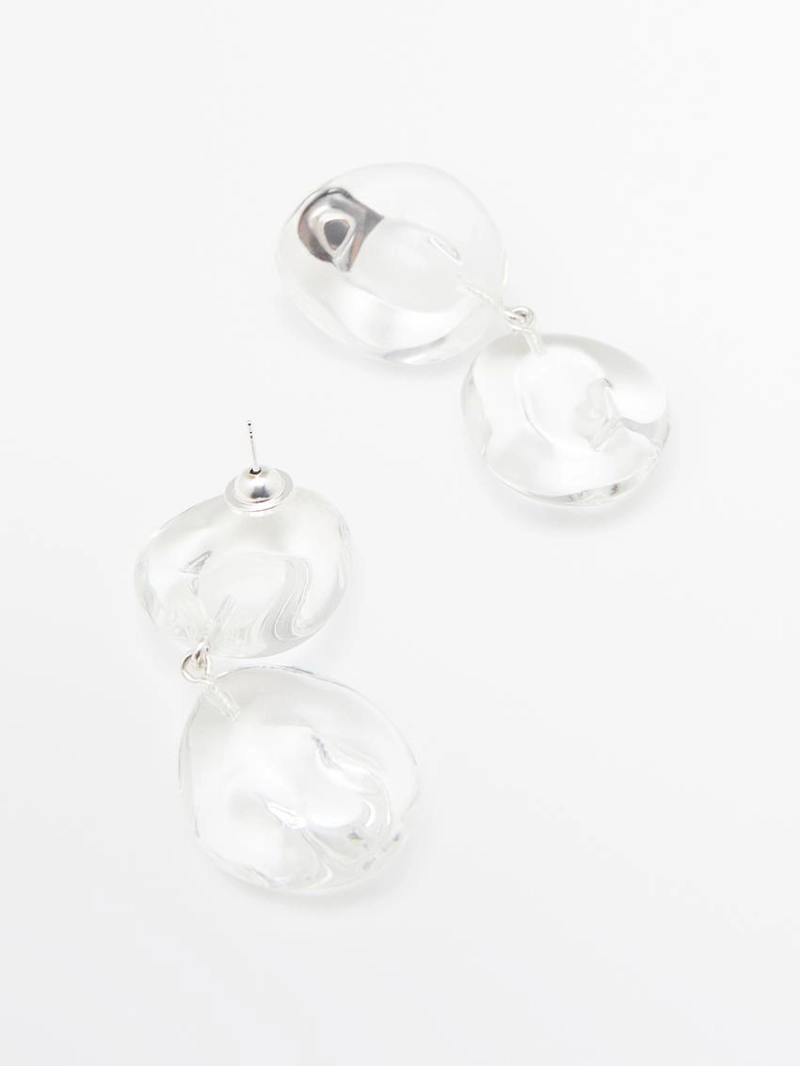 Серьги с стеклянными элементами