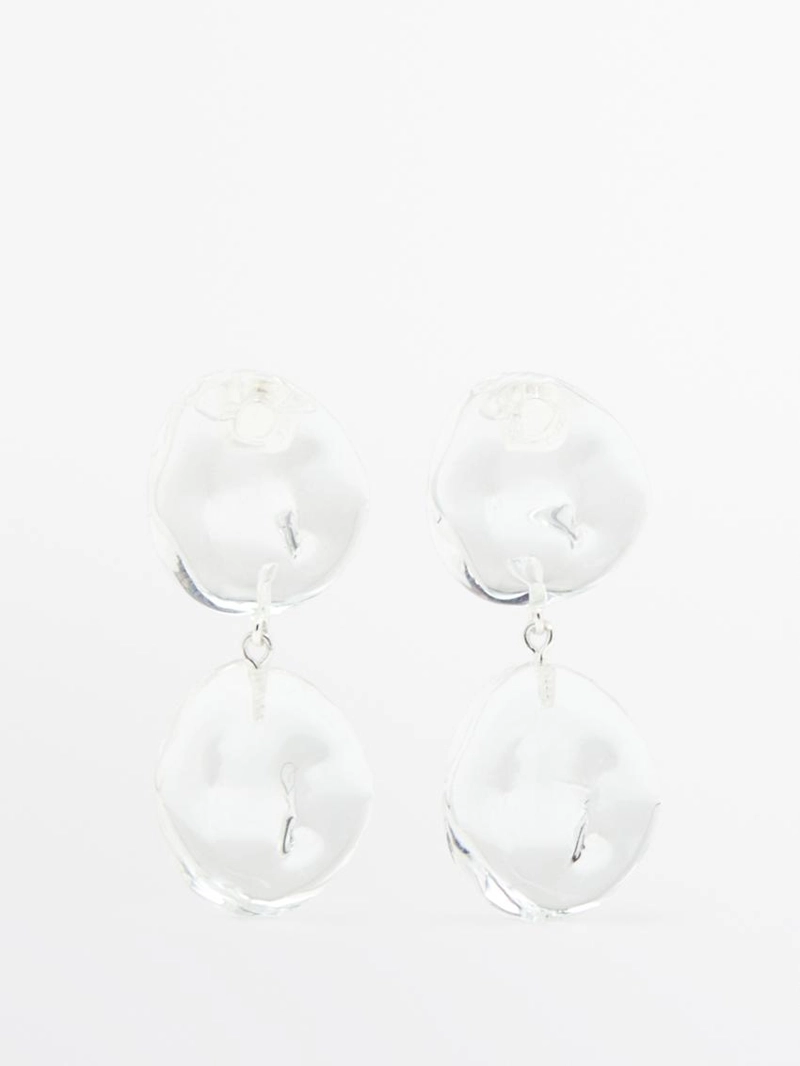 Серьги с стеклянными элементами