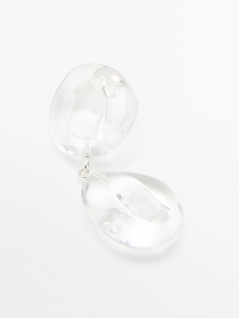 Серьги с стеклянными элементами