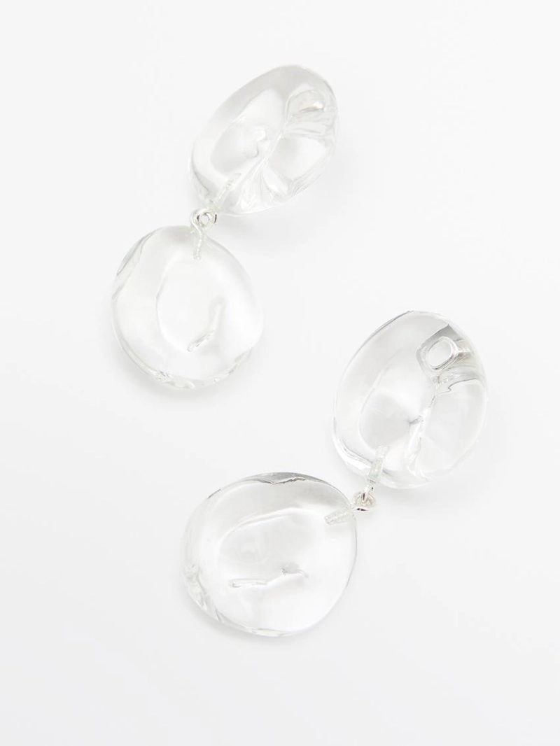 Серьги с стеклянными элементами