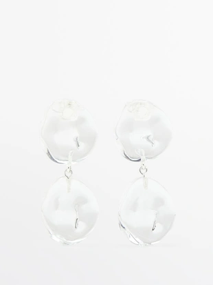 Серьги с стеклянными элементами- Заказать в России