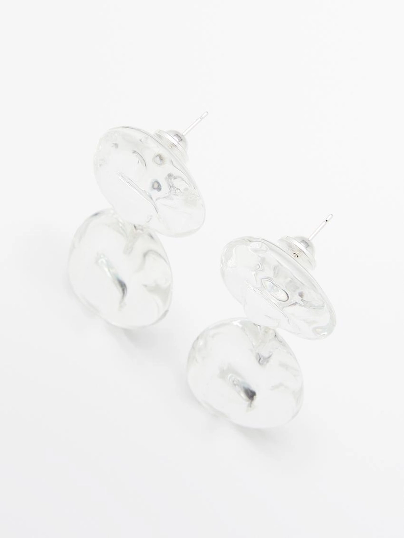 Серьги с стеклянными элементами