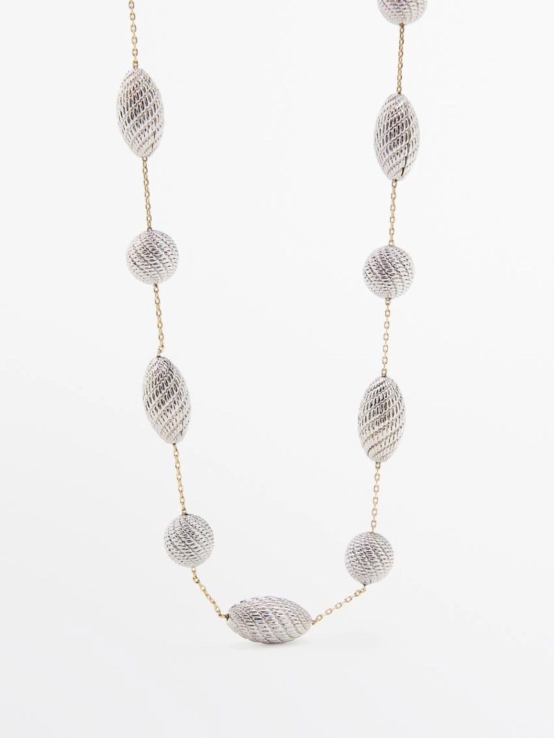 Ожерелье с текстурированными овальными элементами