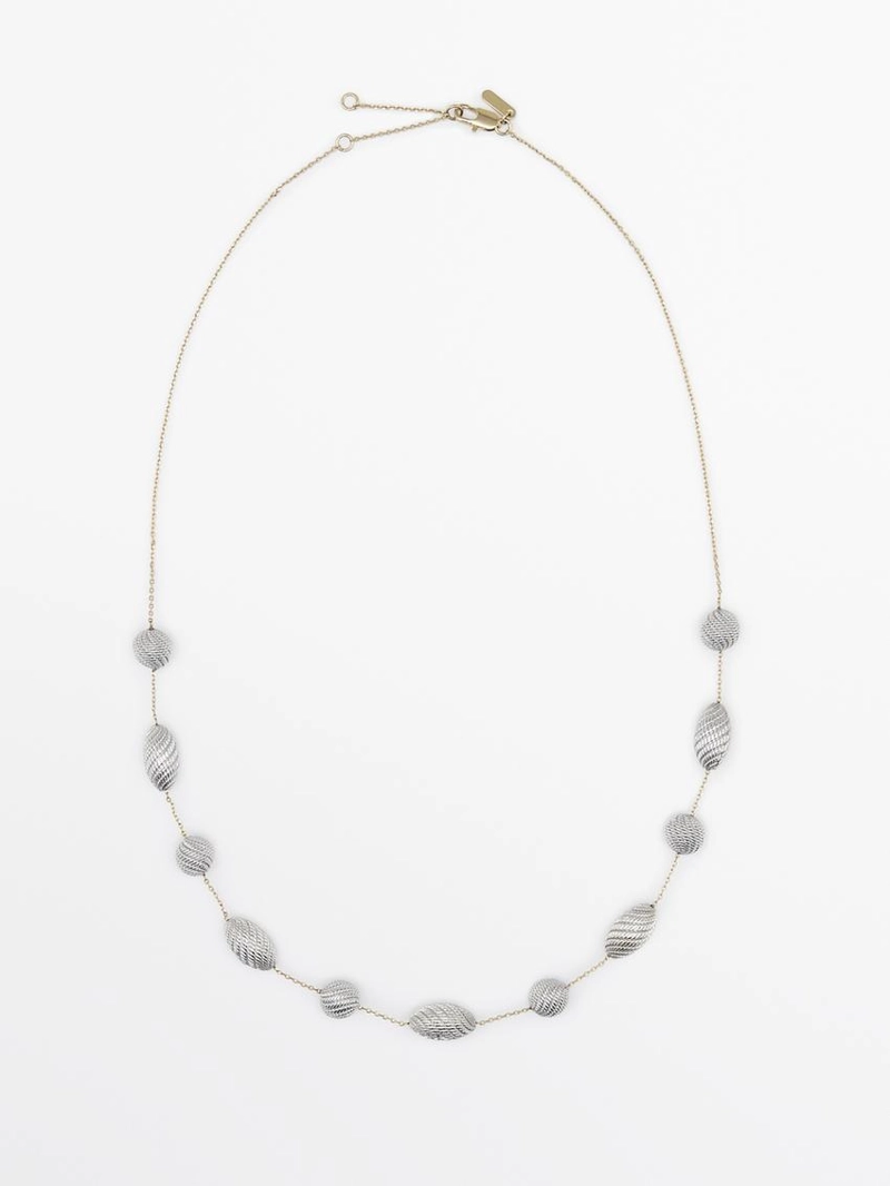 Ожерелье с текстурированными овальными элементами