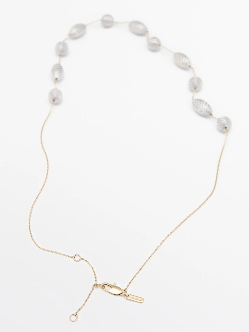 Ожерелье с текстурированными овальными элементами