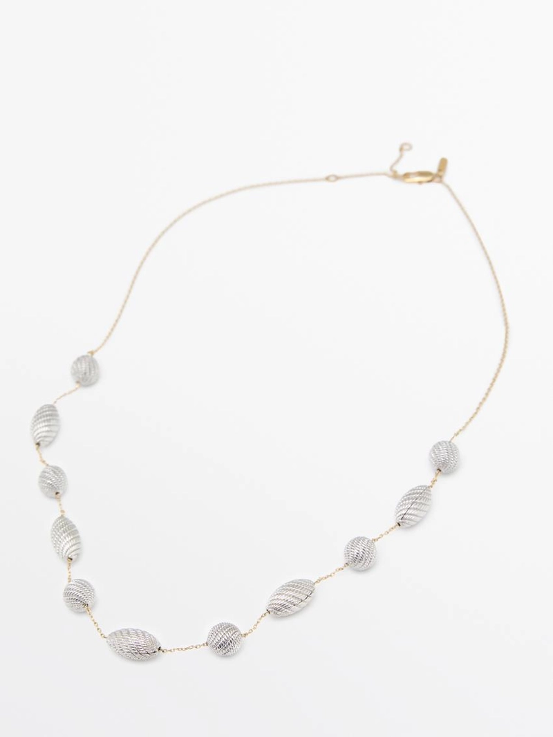 Ожерелье с текстурированными овальными элементами