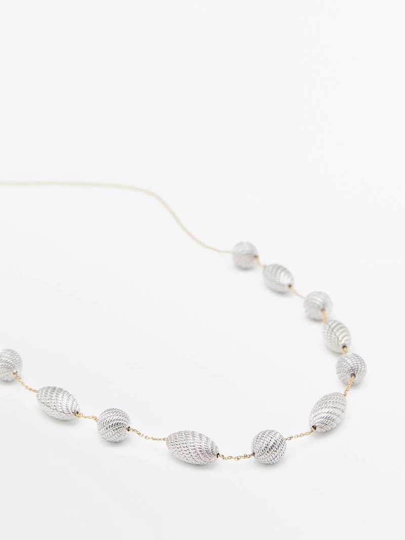 Ожерелье с текстурированными овальными элементами