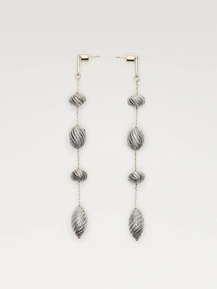 Серьги с подвесками из текстурированного металла- Заказать в России