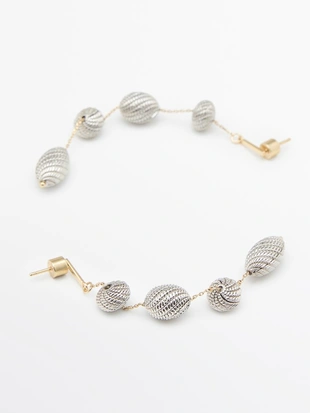 Серьги с подвесками из текстурированного металла- Заказать в России