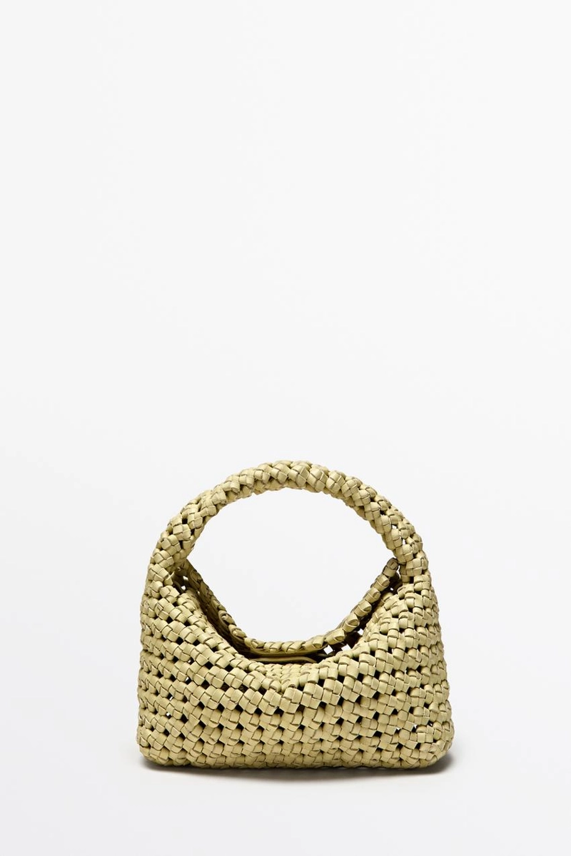 Сумочка из плетенной кожи мини