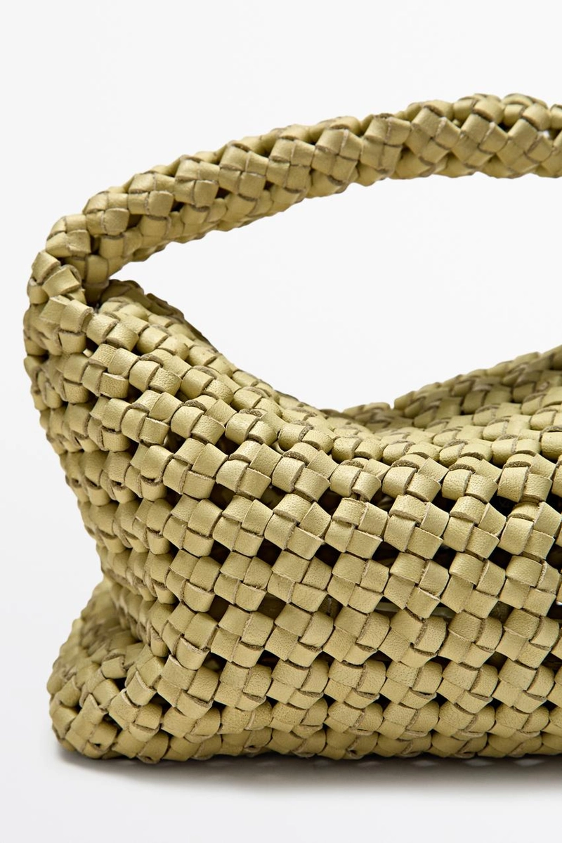 Сумочка из плетенной кожи мини