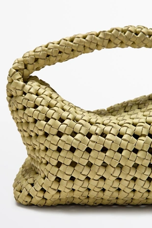 Сумочка из плетенной кожи мини- Заказать в России