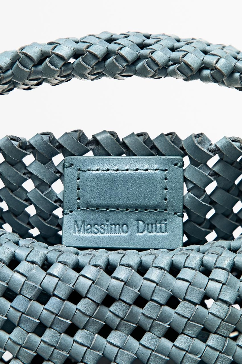 Сумочка-мини из плетеной кожи