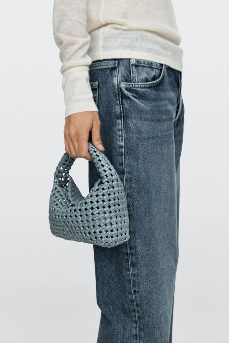 Сумочка-мини из плетеной кожи