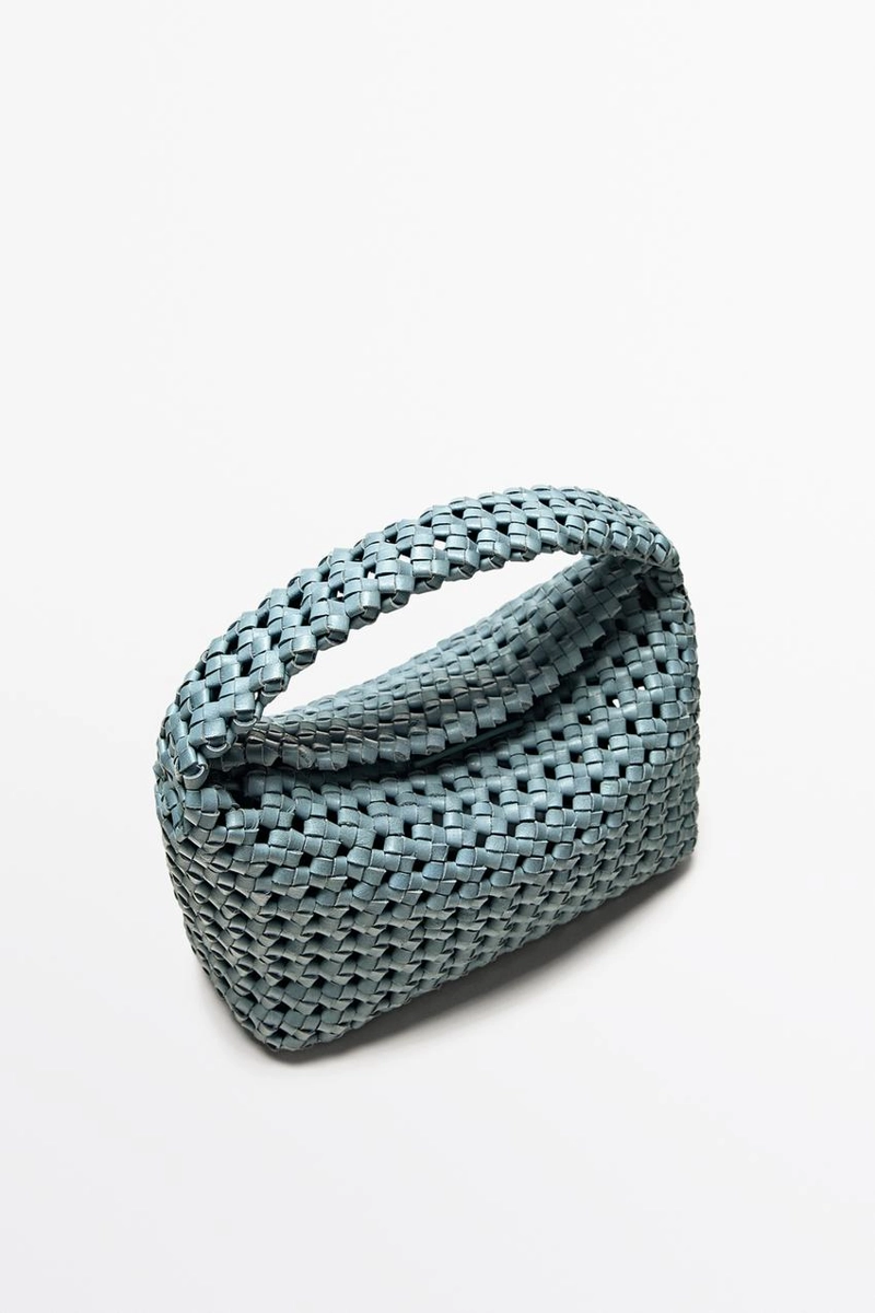 Сумочка-мини из плетеной кожи