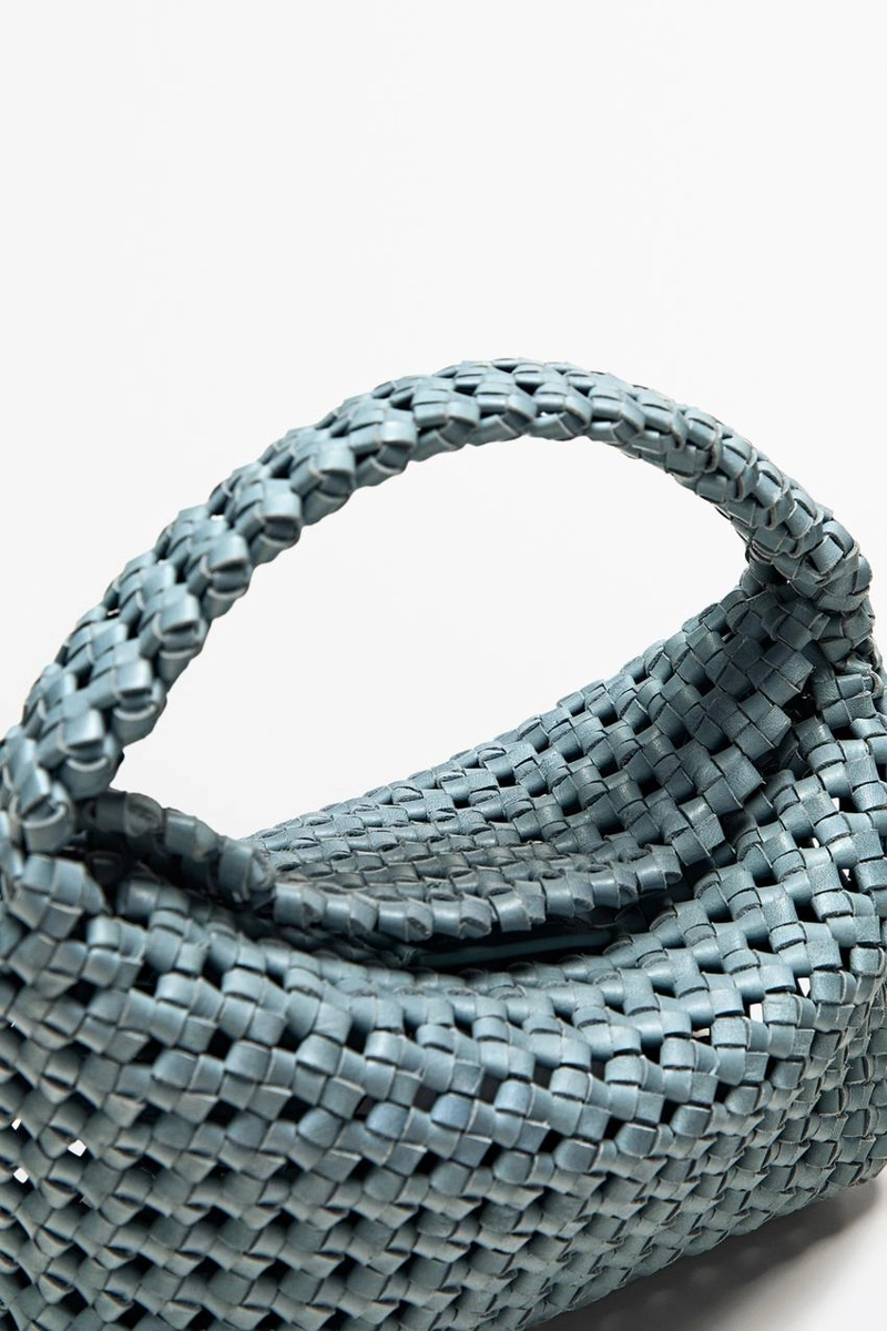 Сумочка-мини из плетеной кожи