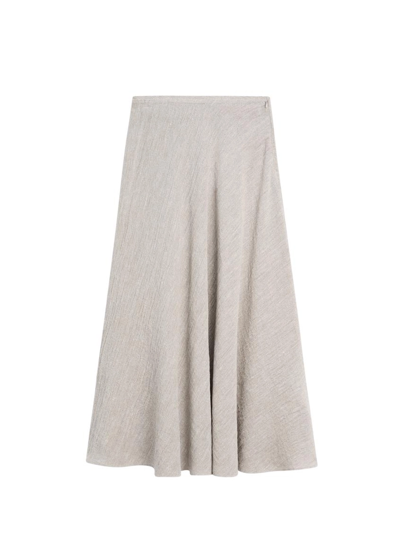 Миди-юбка с запахом из вафельного трикотажа