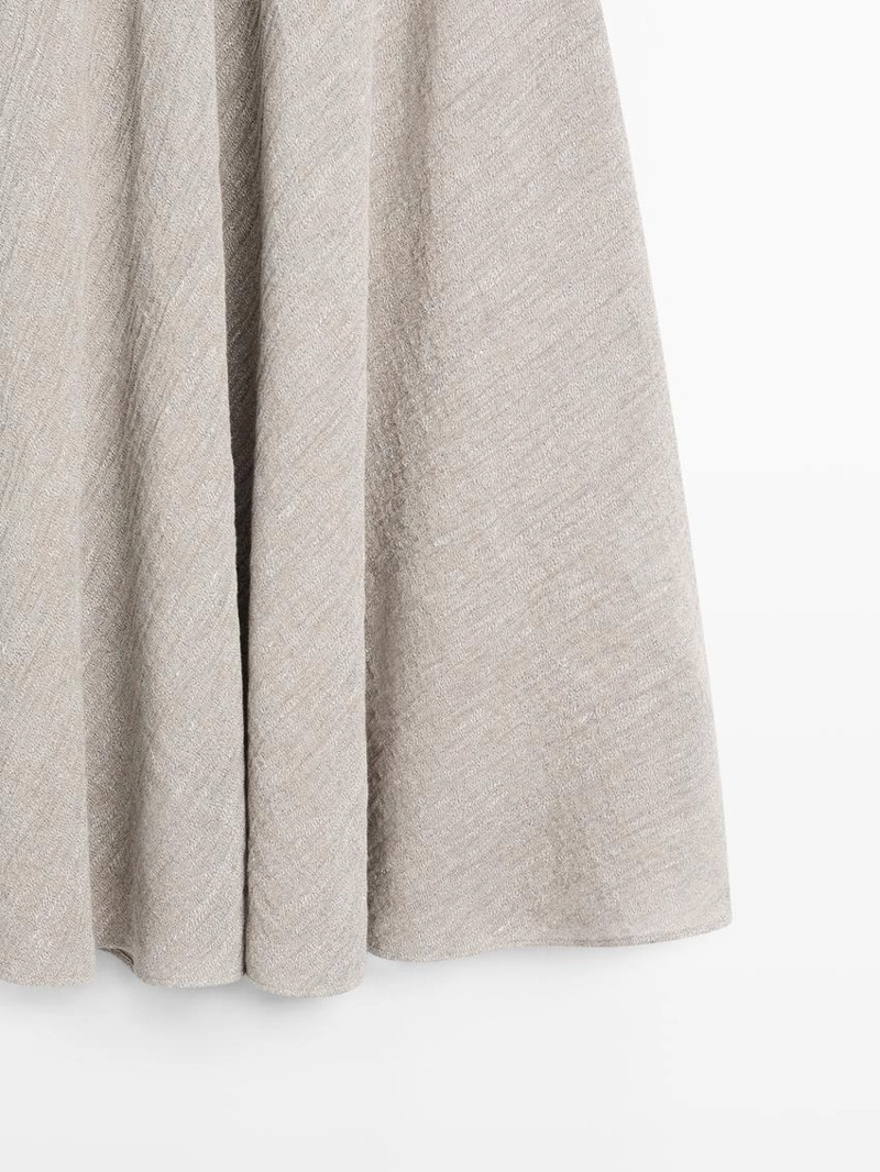 Миди-юбка с запахом из вафельного трикотажа