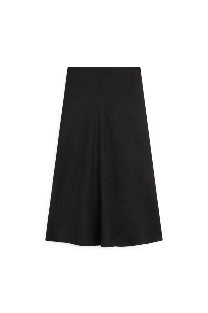 Миди-юбка прямого кроя из льна