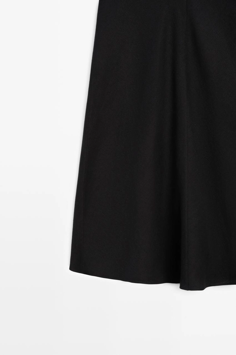 Миди-юбка прямого кроя из льна