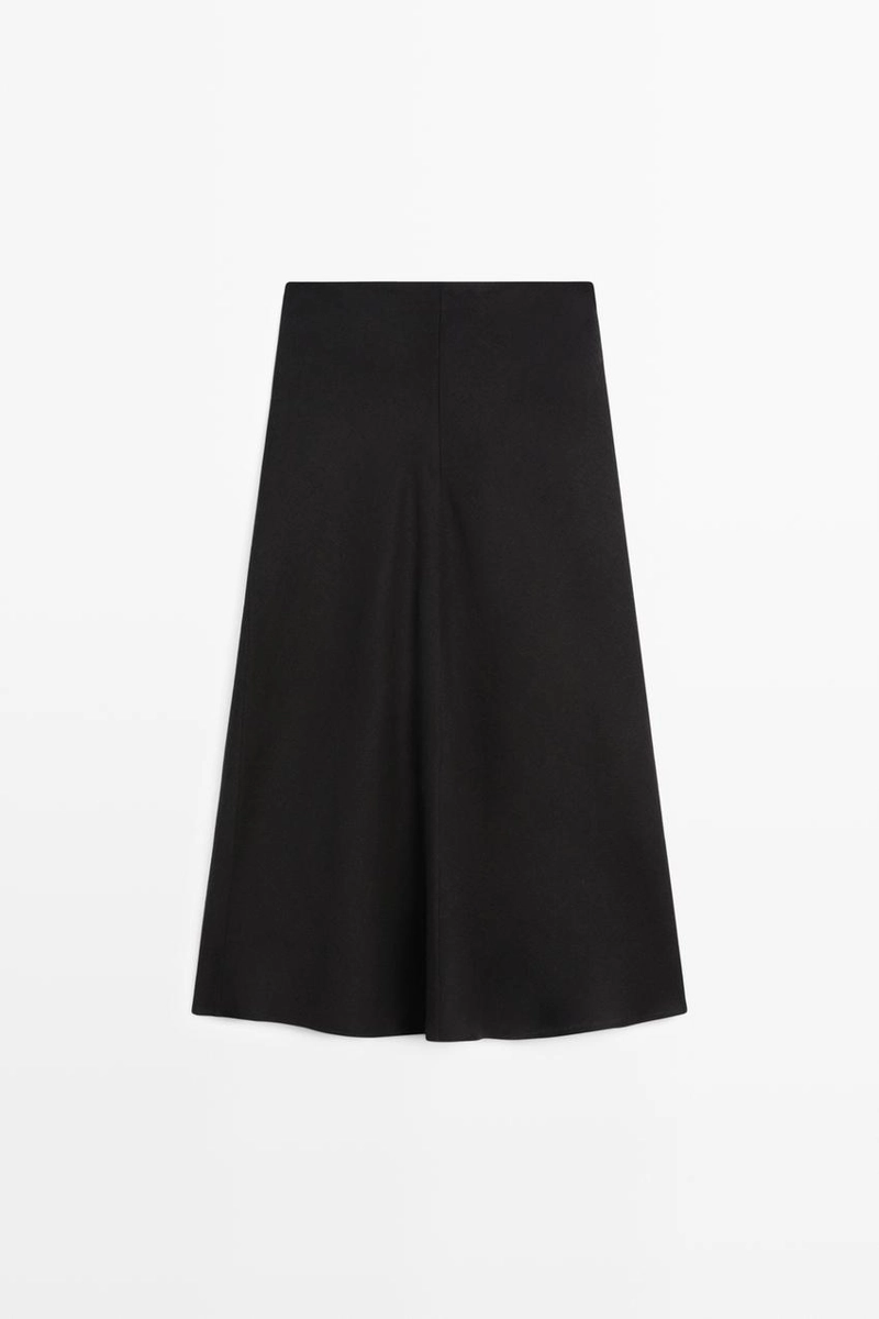 Миди-юбка прямого кроя из льна