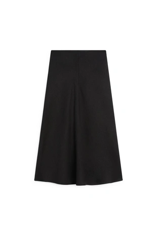 Миди-юбка прямого кроя из льна- Заказать в России