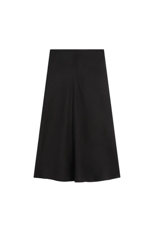 Миди-юбка прямого кроя из льна- Заказать в России