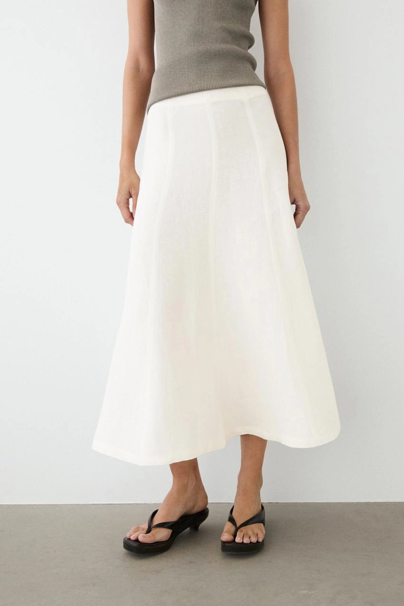 Юбка миди из льна flowing 100%