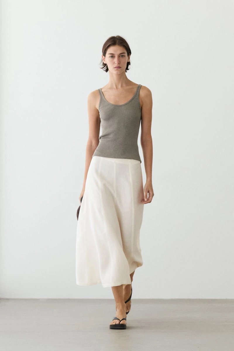 Юбка миди из льна flowing 100%