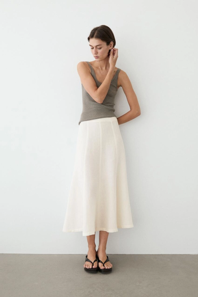 Юбка миди из льна flowing 100%
