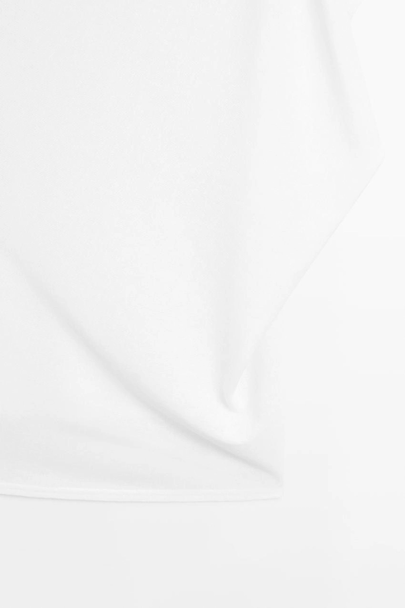 Футболка из хлопка с короткими рукавами в стиле креп-эффект