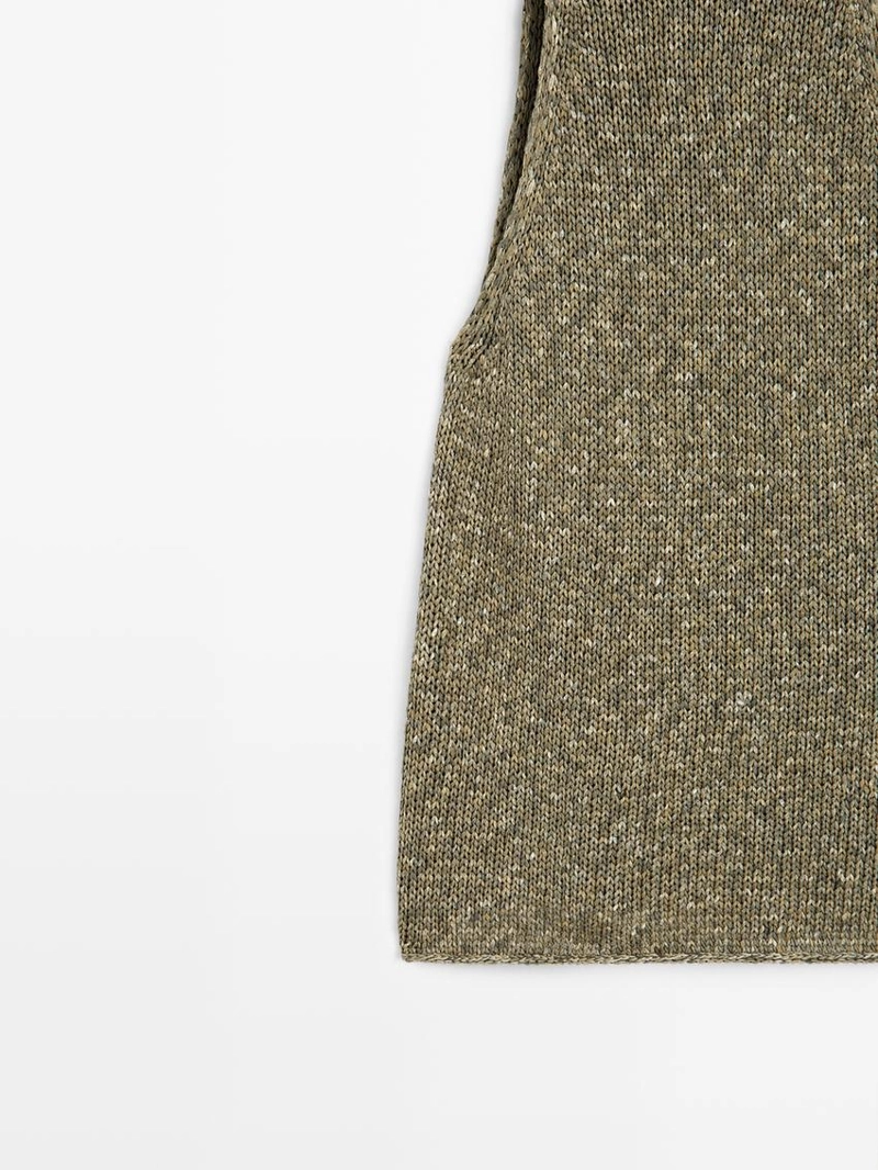 Хлопковый топ с завязкой на шее