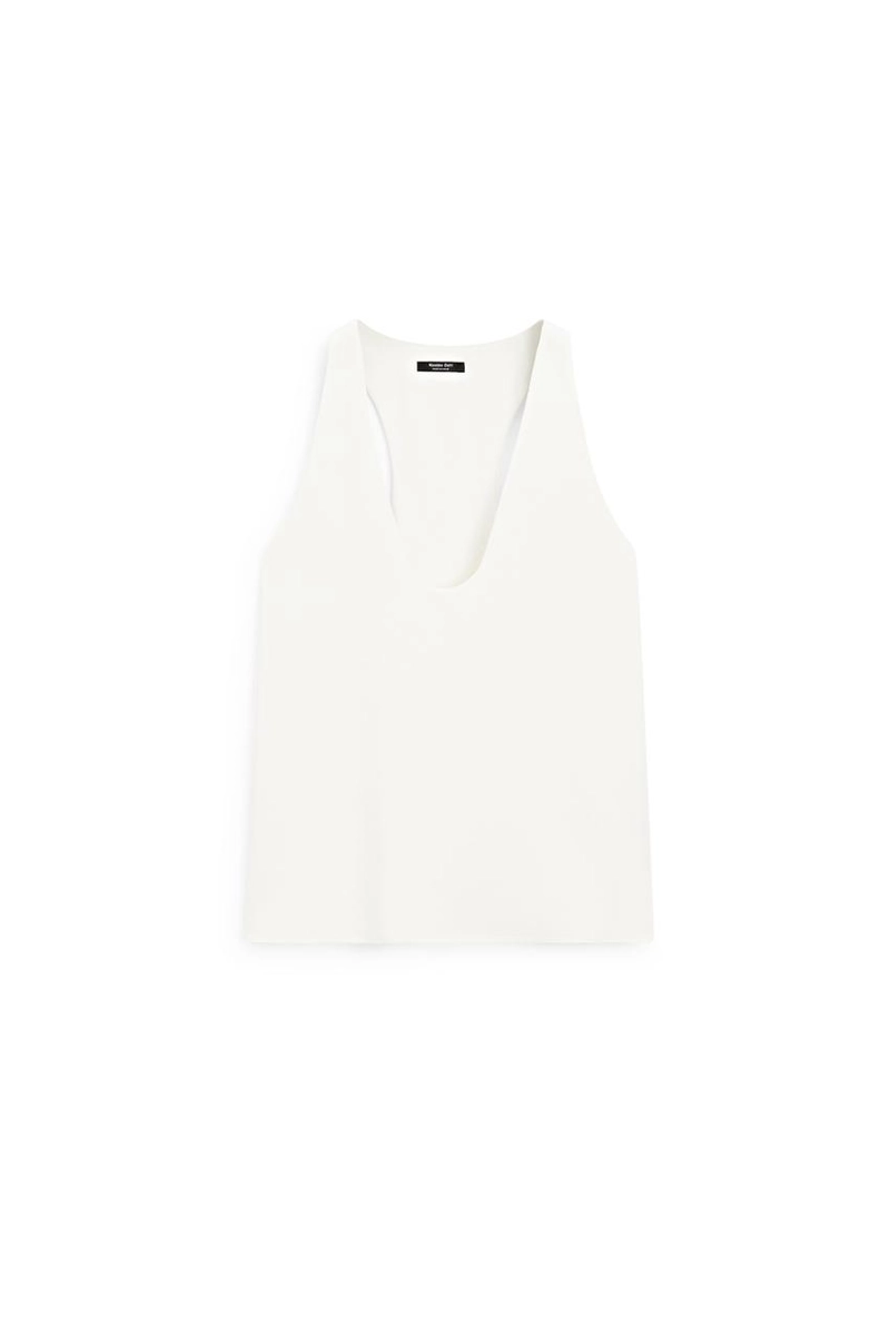 Топ с открытым v-образным вырезом flowing