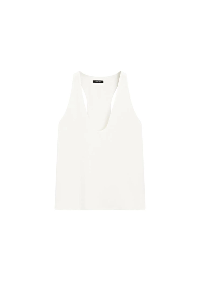 Топ с открытым v-образным вырезом flowing