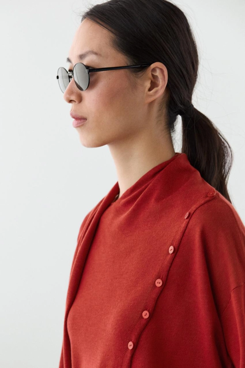 Кардиган с деталью в виде запонок для шарфа