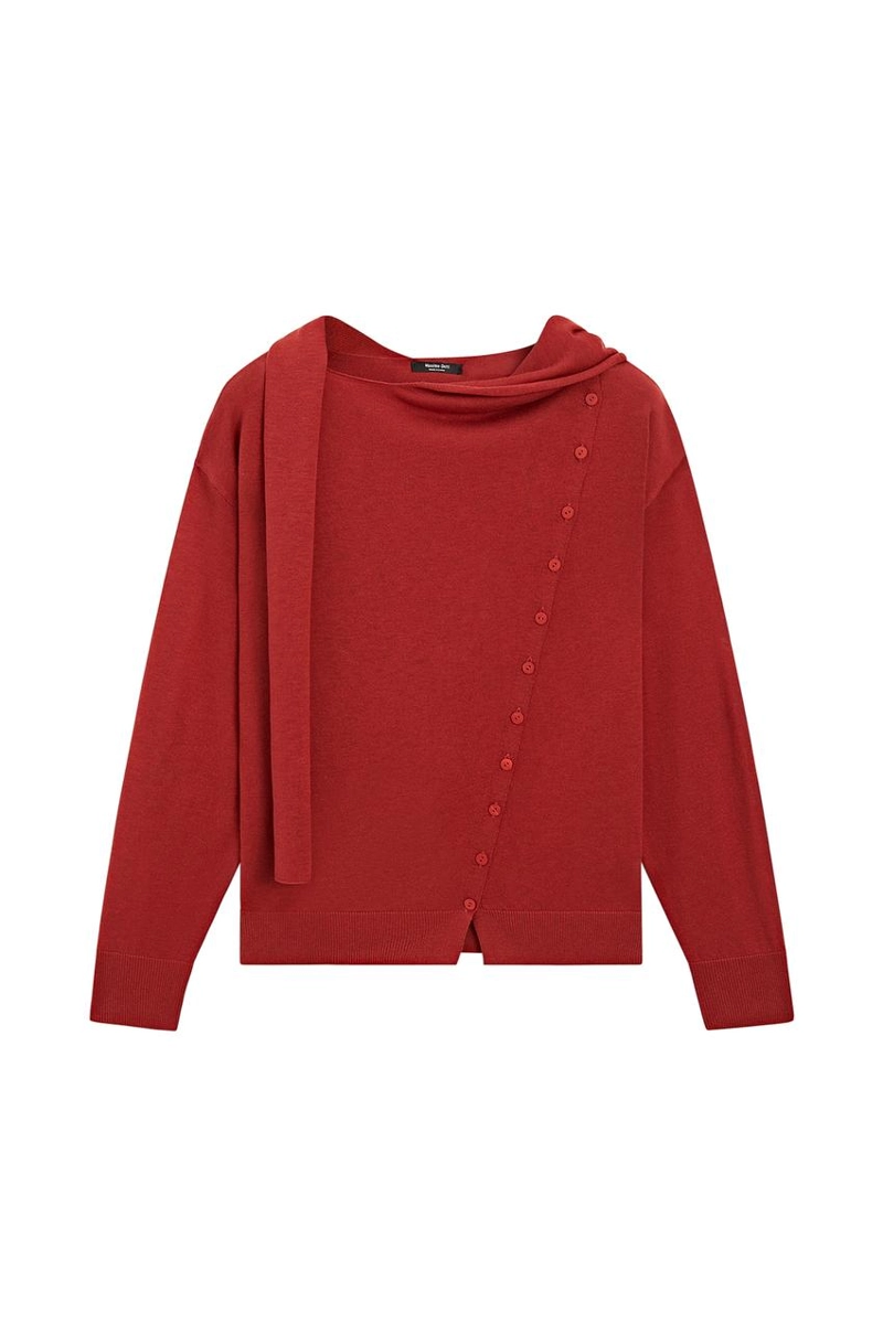 Кардиган с деталью в виде запонок для шарфа