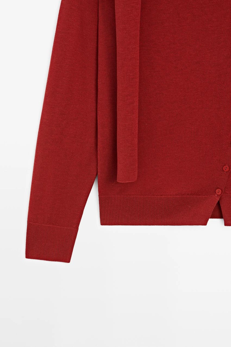 Кардиган с деталью в виде запонок для шарфа