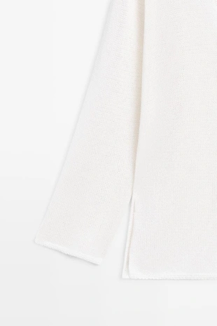 Длинный вязаный кардиган с v-образным вырезом- Заказать в России