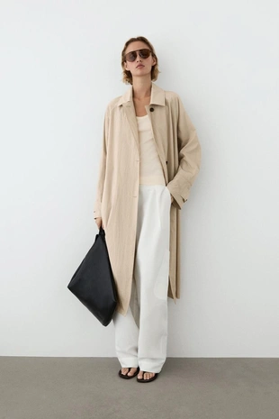 Плащ длинный обтекаемый- Заказать в России