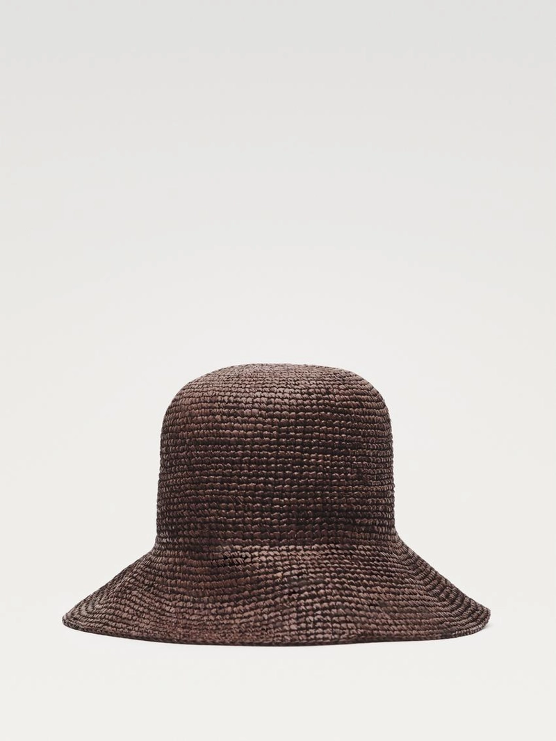 Соломенная ведро шляпа