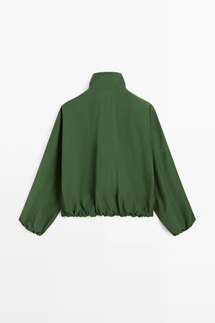 Бомбер с курткой с объемными рукавами- Заказать в России