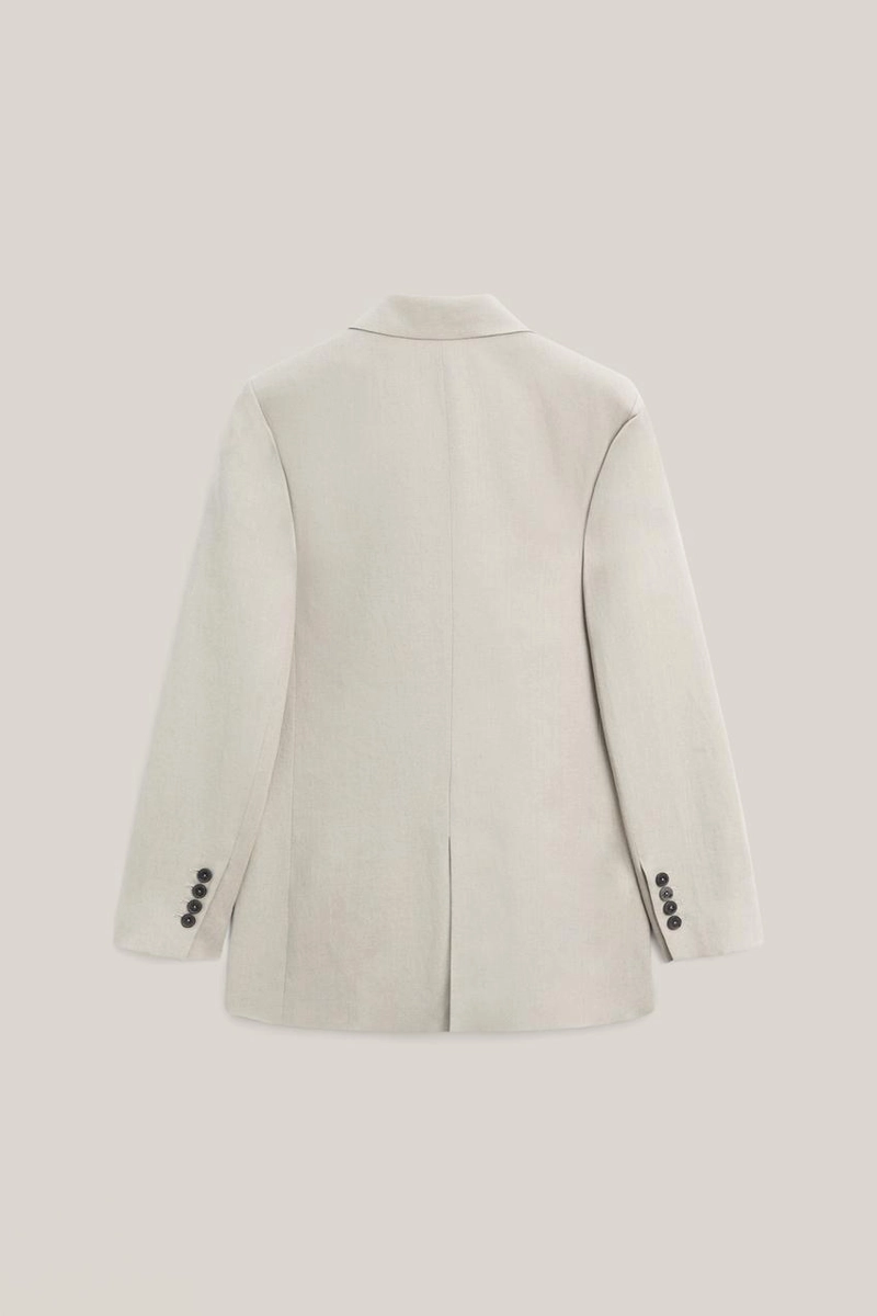 Пиджак из 100% льна на две пуговицы - лимитированная коллекция