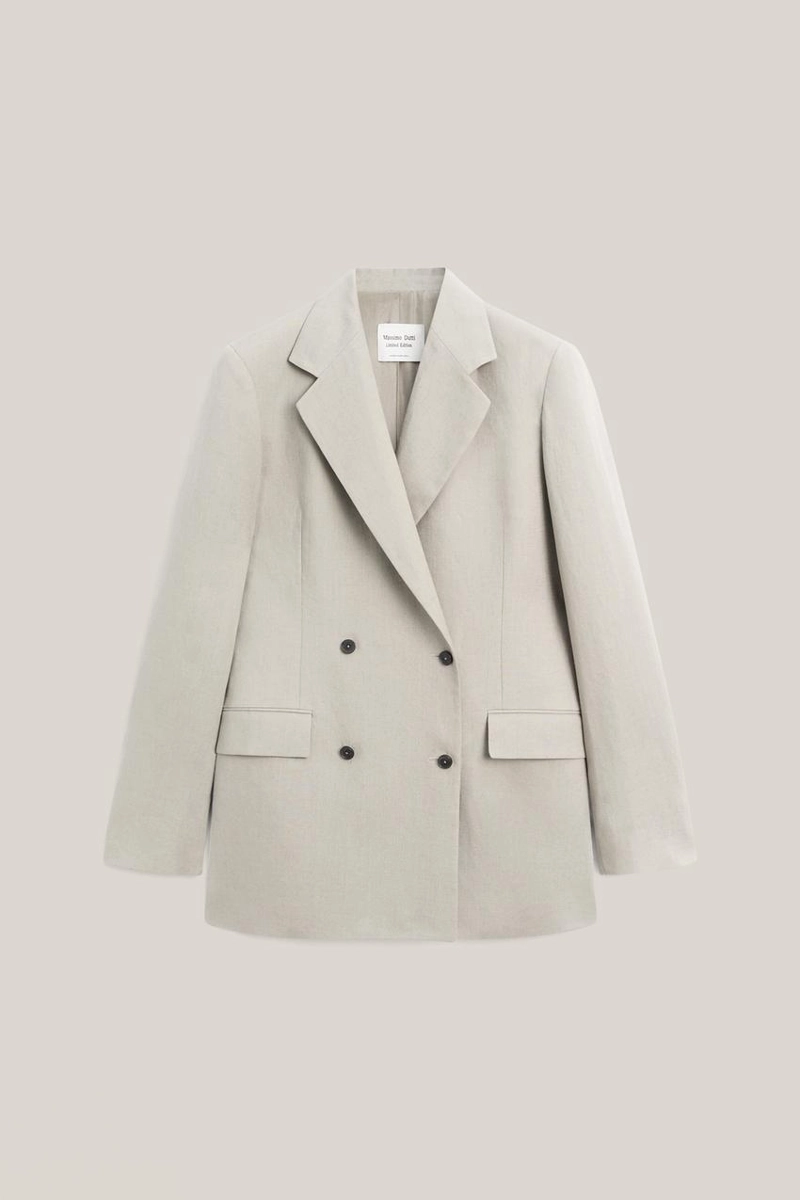 Пиджак из 100% льна на две пуговицы - лимитированная коллекция