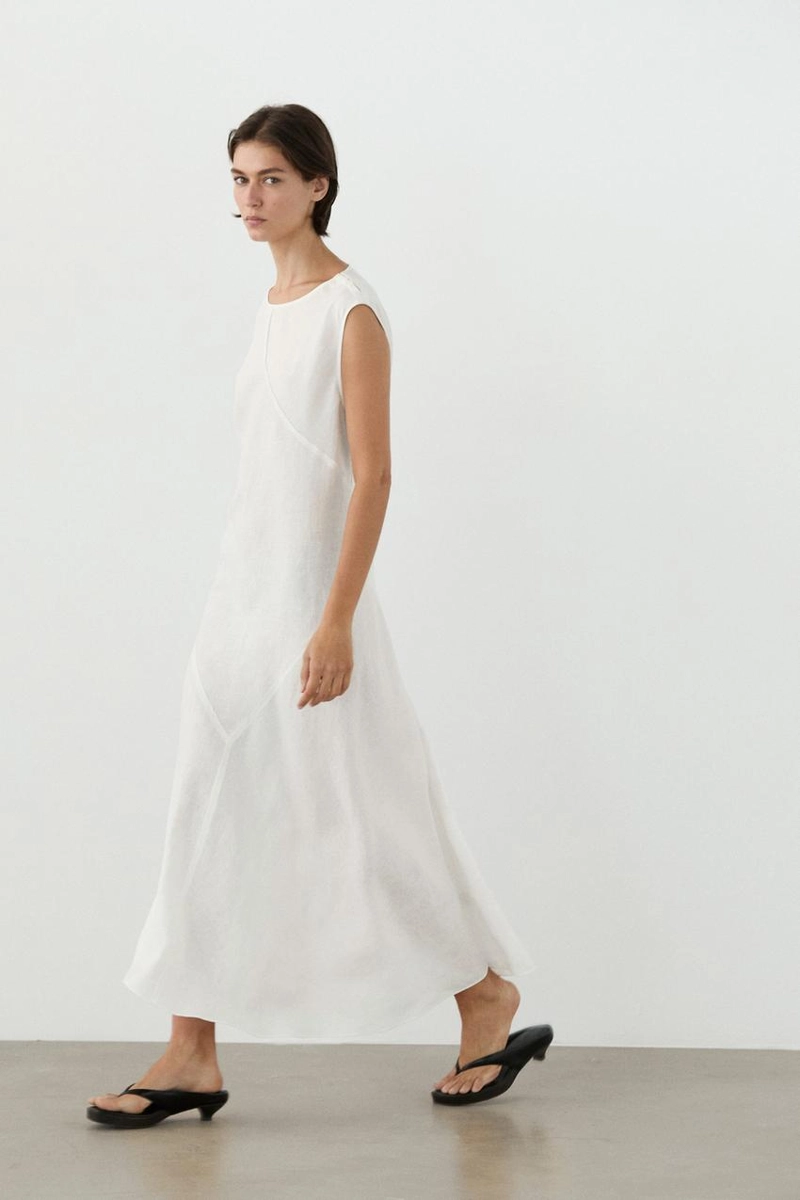 Платье миди из льна flowing 100%