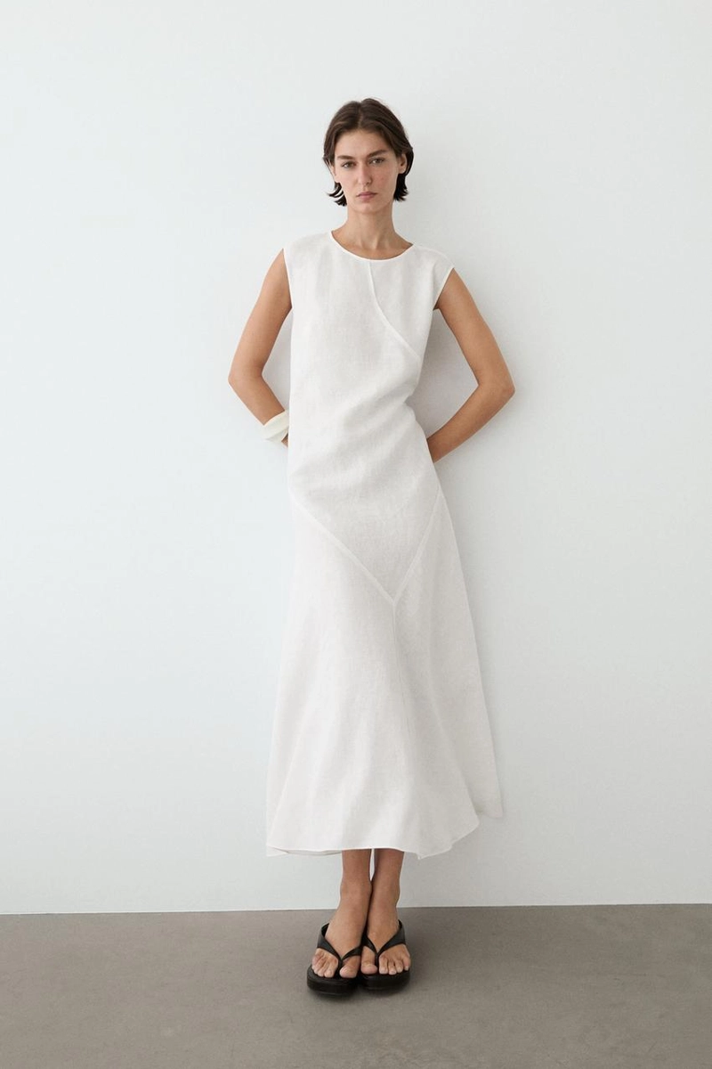 Платье миди из льна flowing 100%