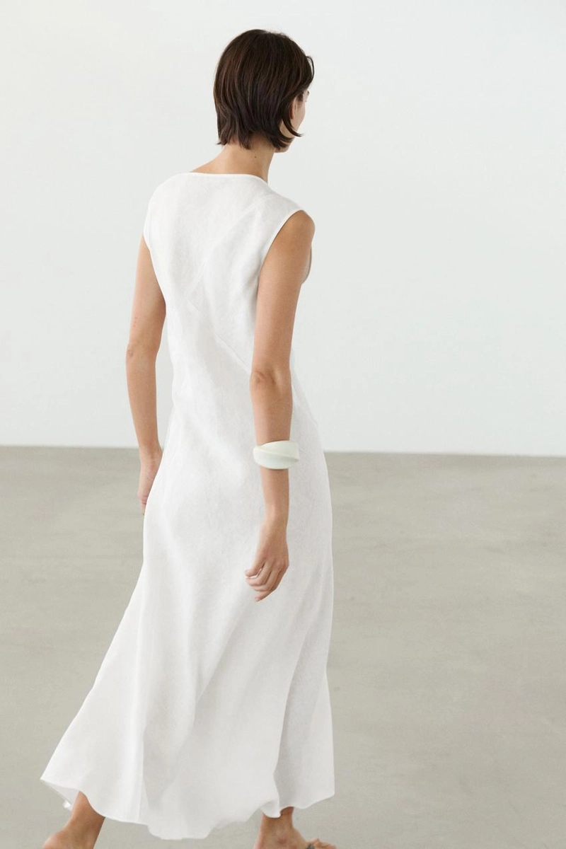 Платье миди из льна flowing 100%